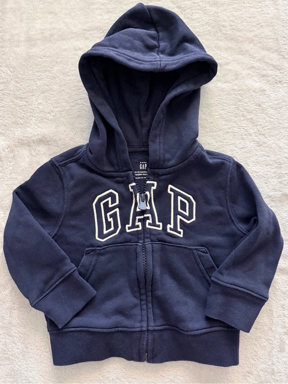 Baby GAP Hoodie Bundle – Navy & Grey Zip Hoodies, 12-24M